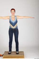 Whole Body Woman Animation references T poses Casual Average Studio photo references